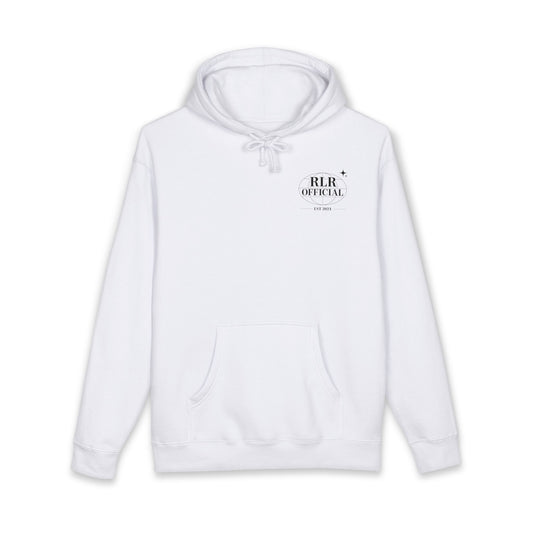 RLR Official Chest Logo Hoodie — Minimal White Pullover